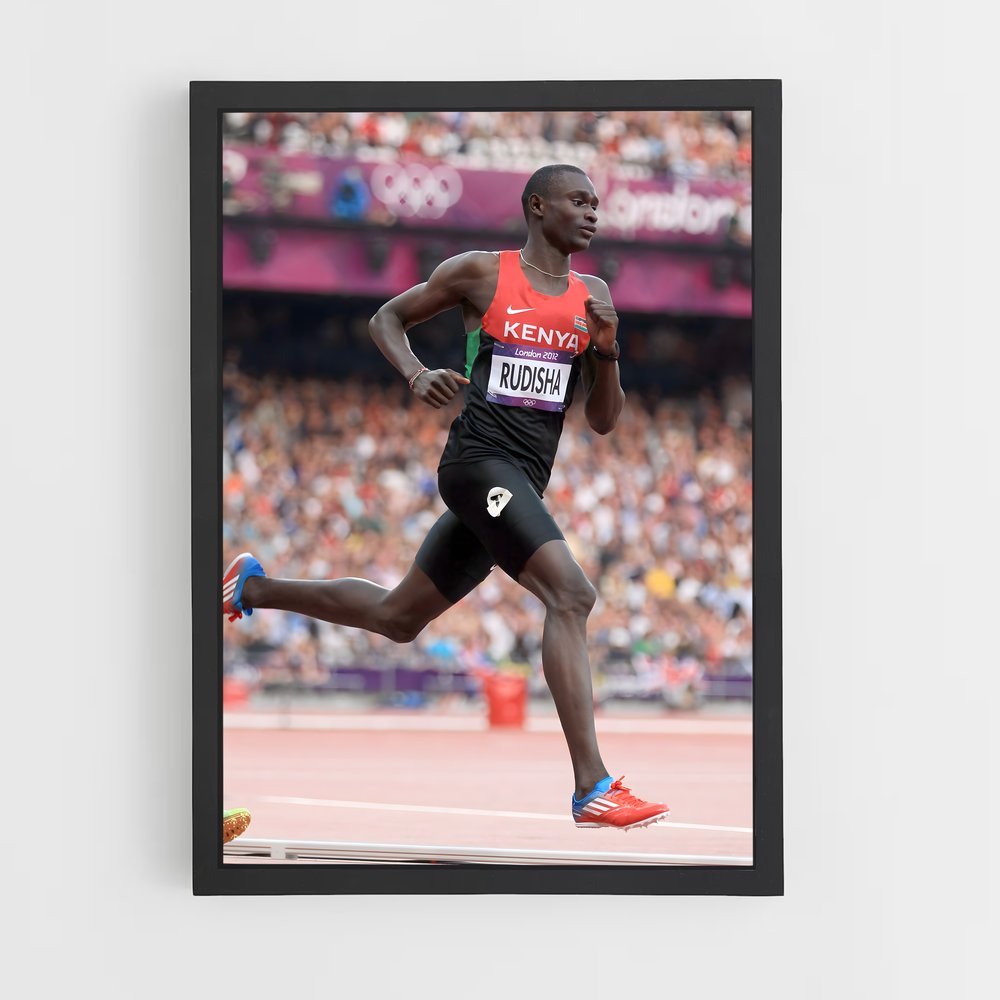 Poster David rudisha – affiche Athlétisme (vue 2)
